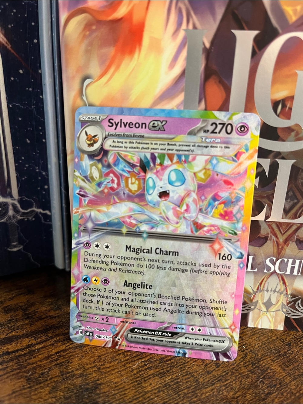 Sylveon ex Holographic Pokemon Surging Sparks Trading Card 086/191